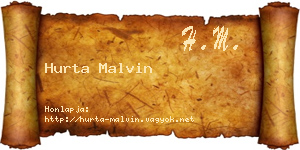 Hurta Malvin névjegykártya